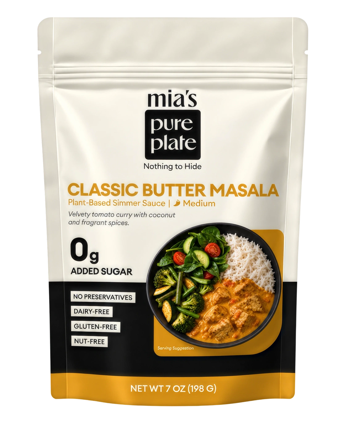Classic Butter Masala pouch with the approved packaging artwork